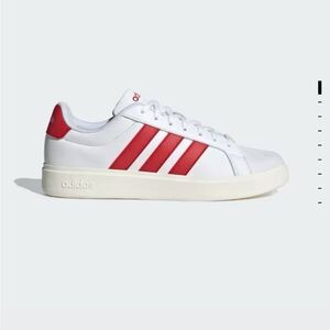 Adidas Streettalk men White Sneakers with Red Stripes 9.5